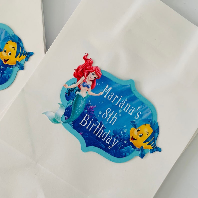 Little Mermaid Party Favor Bags Little Mermaid Party Decorations ...