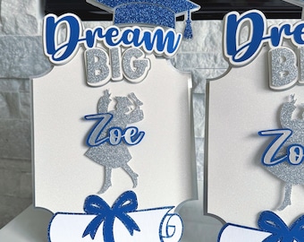 Graduation Sign 2026 Dream Big Photo Prop Graduation Theme Personalized Table Decor Middle High School or College Graduation Centerpiece