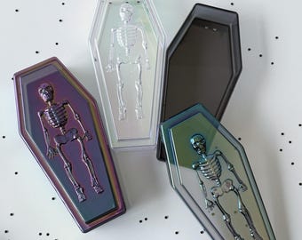 Halloween Coffin Favor Boxes Halloween Party Supplies Skeleton Theme Candy Boxes Halloween Coffin Treat Box Skeleton Coffin Favor Boxes