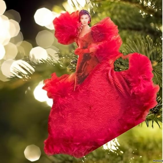 Vintage Bradford Exchange Gone With the Wind the Red Dress Christmas Ornament