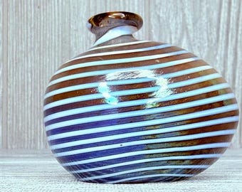 Vintage Bertil Vallien for Kosta Boda Miniature Vase 1990s trinket decoration
