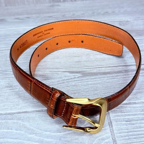 Brighton women Belt Genuine Embossed Calfskin on Saddled  display picture 2