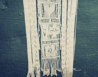 Large wall art hanging macramé woven tapestry decoration right 3ft x 66 inches