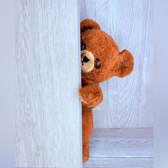 Vintage Knickerbocker Brown Music Box Teddy Bear Plush Toy Retro