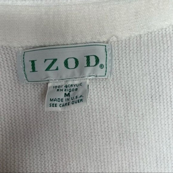 Vintage white izod button up long sleeve cardigan… - image 4