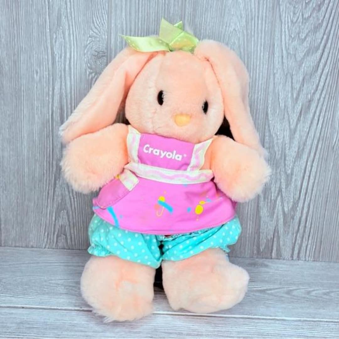 Vintage 1990 Hallmark Crayola Bunny Rabbit Candy Cotton Plush