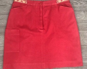 vintage white label Lilly Pulitzer pink skirt w/ lobster detail tropical size 4