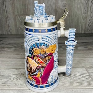 Vintage Avon collectible mug cup knights of the realm beer Stein castle
