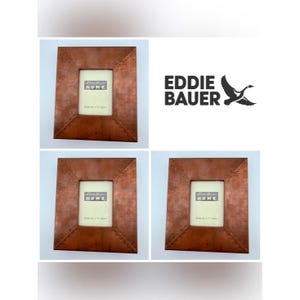 Eddie Bauer 3 copper frames 2 3/4 x 3 1/2 picture frame art rustic modern art