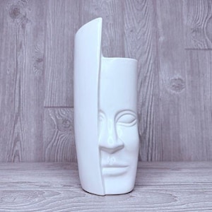 Flower vase Facial Art Ceramic Vase Decoration unique weird face vase
