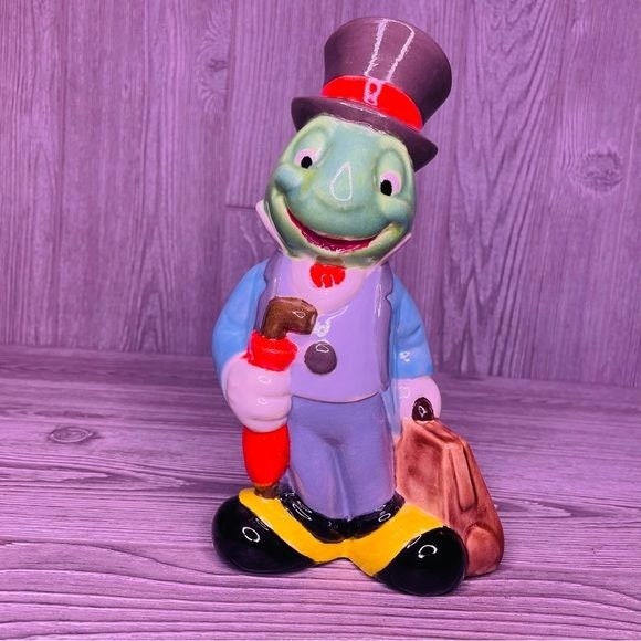 Vintage Walt Disney World Production Pottery Slip Cast Jiminy