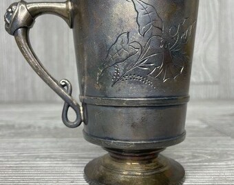 Vintage Roger smith new Haven engraved goblet cup