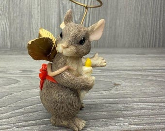 Vintage silvestri charming Tails nativity angel mouse figurine collectible