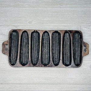 Vintage gietijzeren maïs, maisbrood bakken Pan cook wear keuken