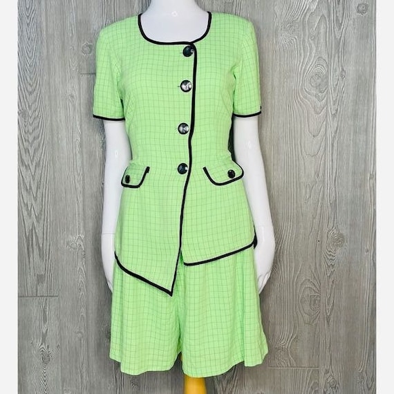 green dress clueless Handmade Vintage Style Suit Set Short Bottom Suit Top Large 80s web collection: 200 styles for 50