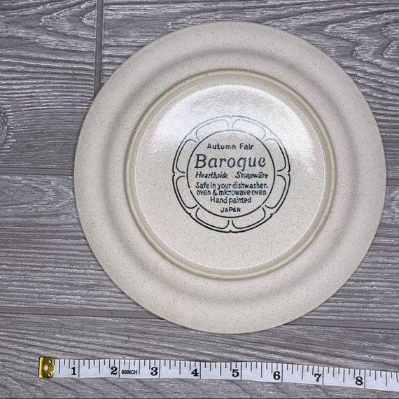 1970 Vintage Hearthside Baroque AUTUMN FAIR Plates Table Setting