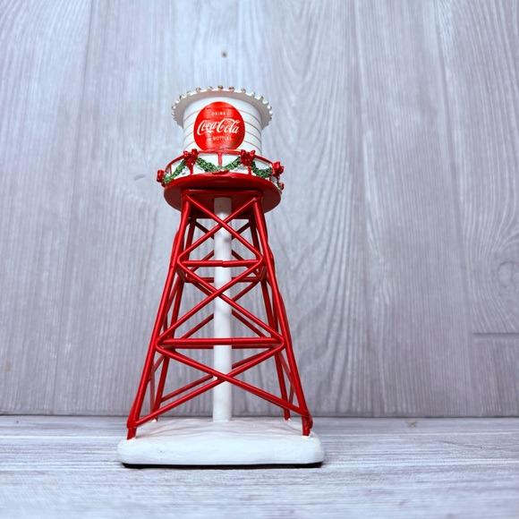 COCA-COLA Christmas Railroad Accessory Collection Water Tower