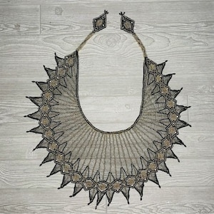 Vintage style beaded collar / necklace / cape fancy accessory formal wear large
