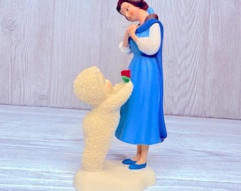 Department 56 Disney Princess Snowbabies "A Rose For Belle" Figurine statue