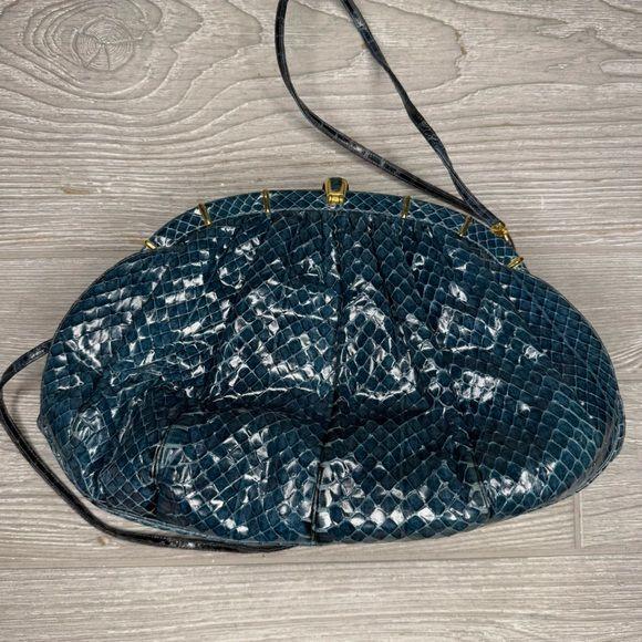 ジュディス ライバー パイソン イブニングバッグ ミディアム クラッチ