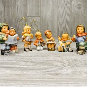 Vintage 1997 goebel Hummel lot of 6 Christmas ornaments children collectible