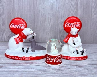 Have a coke Hamilton polar bear coke and snow globe collection Christmas figure