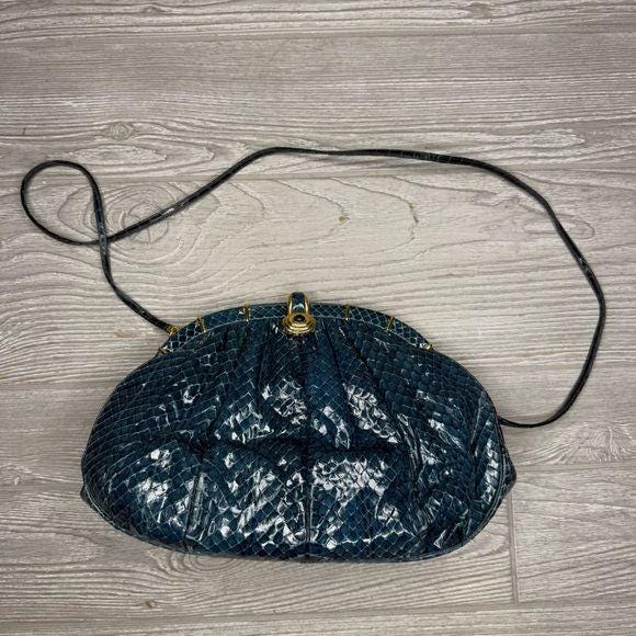 ジュディス ライバー パイソン イブニングバッグ ミディアム クラッチ