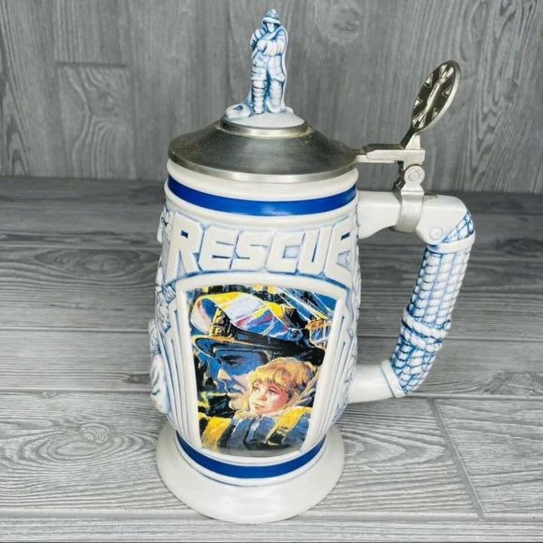 Vintage Avon Collectible Mug Cup Tribute to Rescue Workers 1997