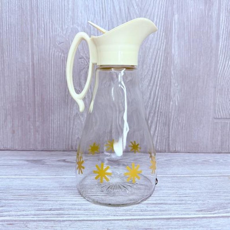 Vintage Rare 50s Pyrex Atomic Starburst Log Cabin Syrup Dispenser ...