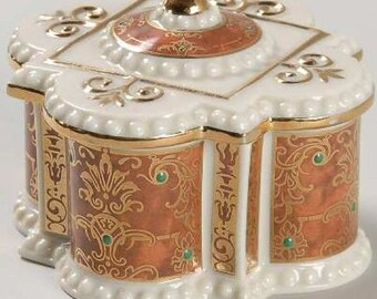 Nwt Vintage Lenox majestueuze collectie koninklijke schildpad trinket box collectible