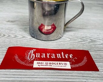 1881 Rogers by Oneida silversmith small silver color cup mug