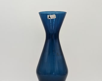 Aseda Sweden glass vase vintage smoked blue glass design Bo Borgstrom Sweden 60s 60s 1960s 1960s 70s 70s mid century modern