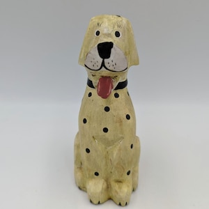 Vintage Hand Carved and Painted Wooden dog