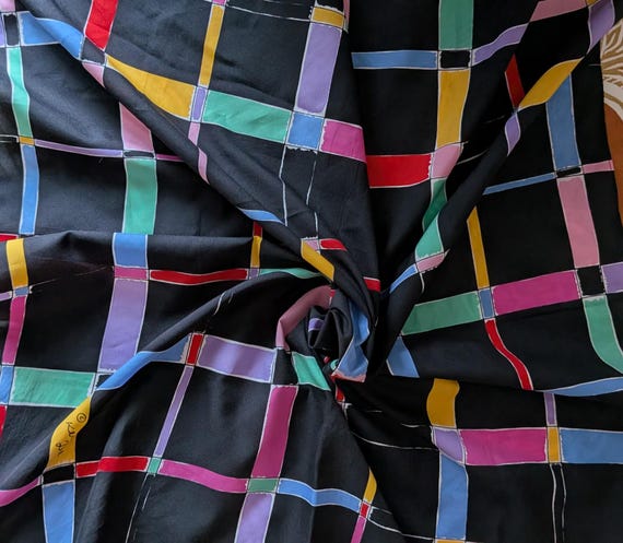 Vintage 1980s Ken Done Silk Scarf