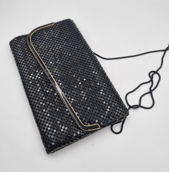 Vintage 1970 s Black Glomesh Style Bag Etsy