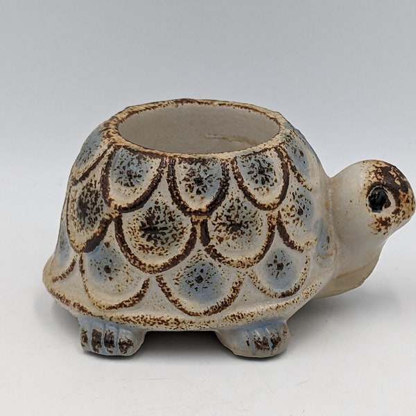 Small Vintage Ceramic Turtle Planter/ Easter egg holder