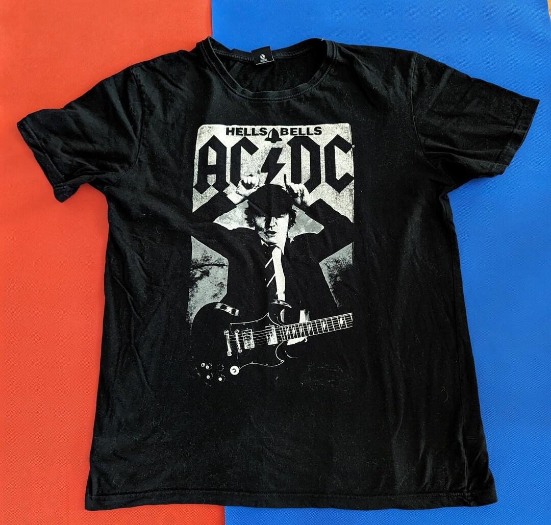Liquid Blue AC/DC Hells Bells Double-Sided Tie-Dye T-Shirt (Unisex, Sizes M-6X)
