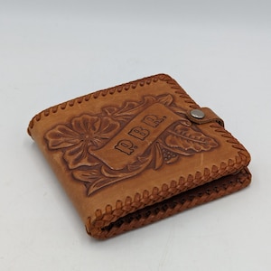 Vintage Leather  hand Tooled Leather Wallet