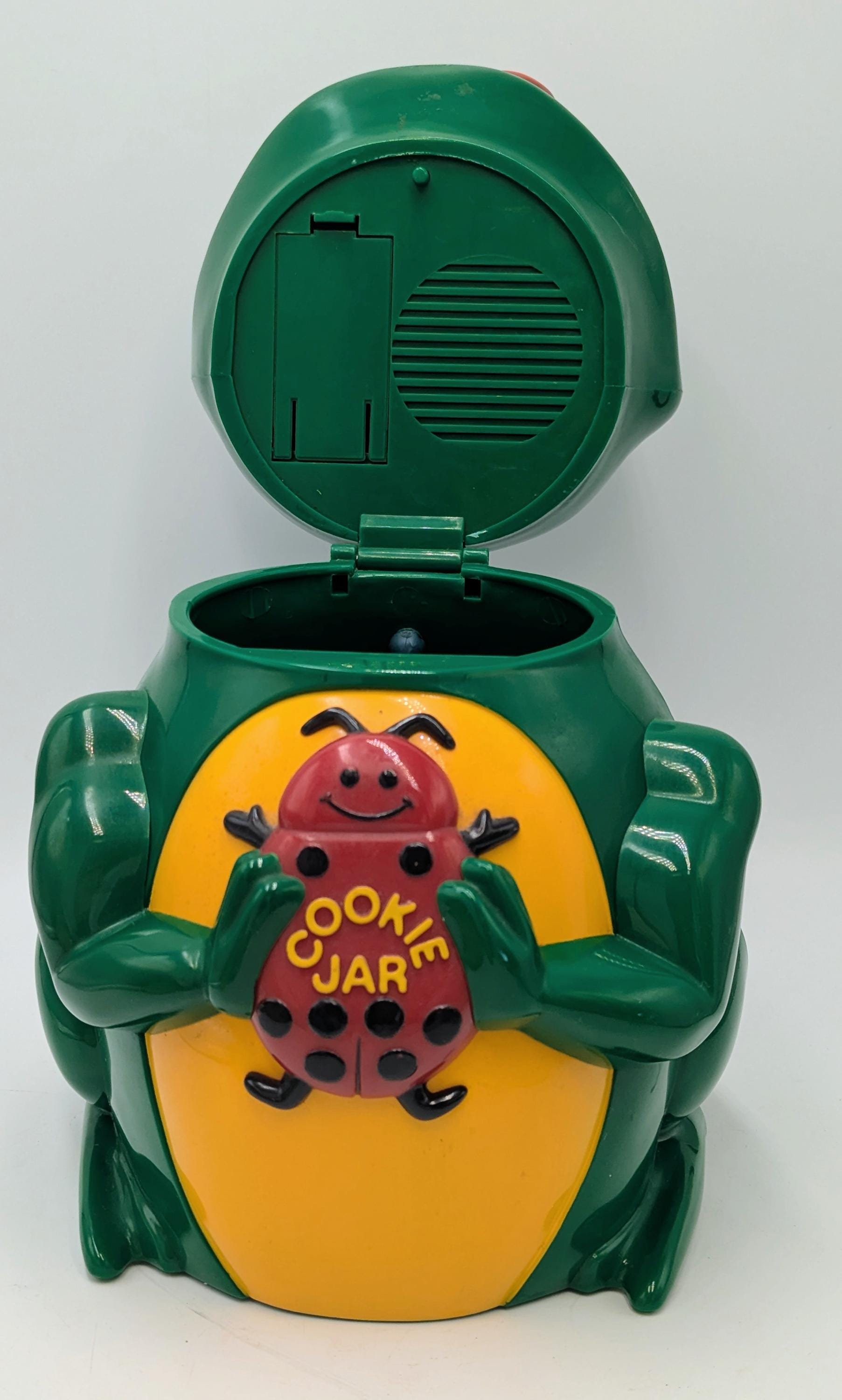 RARE Vintage Frog Cookie Jar 1998 Plastic Musical 