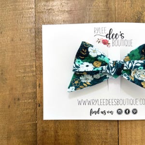 IZZY BOW | Bows, Dainty, Flower, Florals, Hair Bow, Clip, Accessory, Handmade