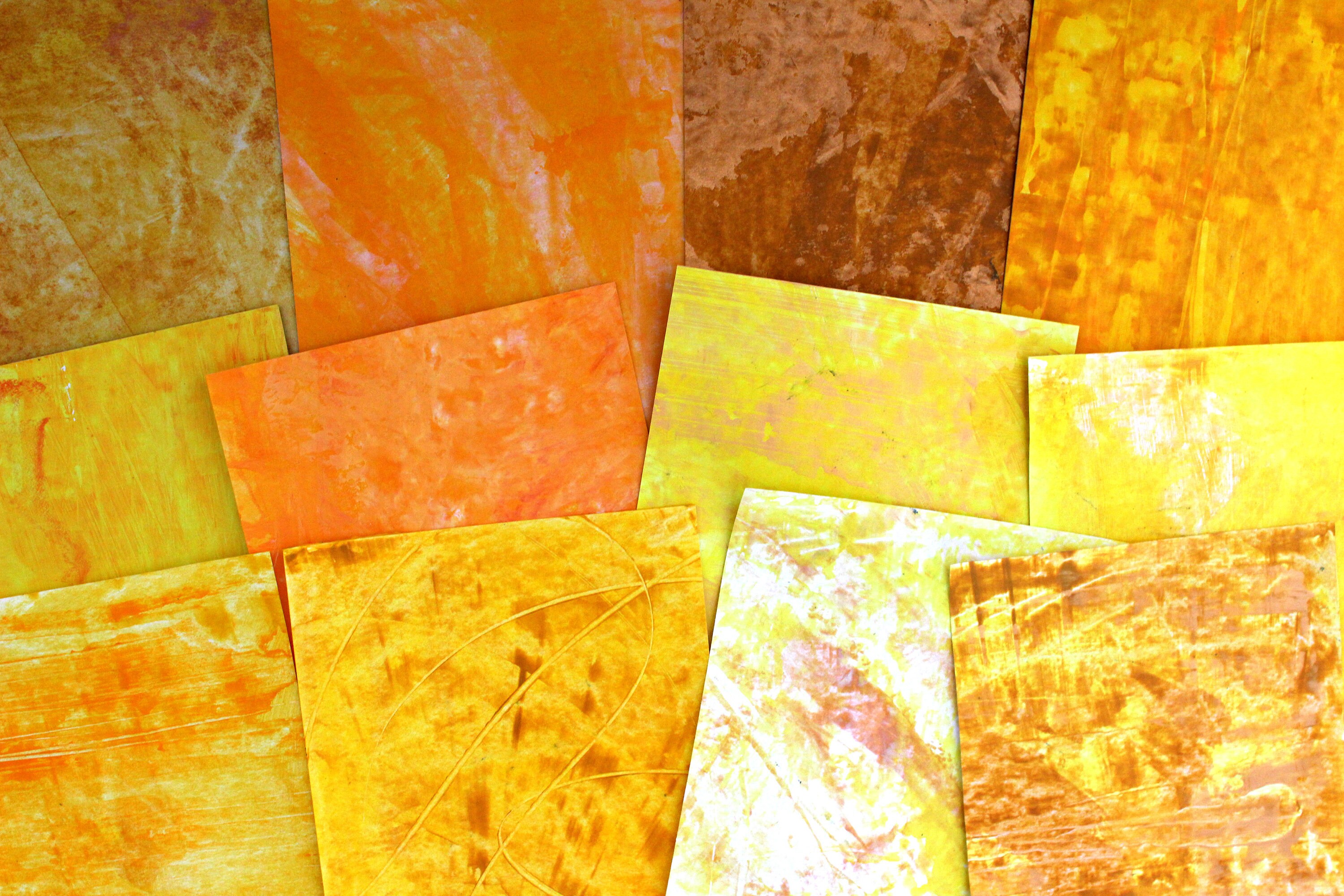 Yellow Orange scrapbook paper pack collage paper sheets grab Etsy