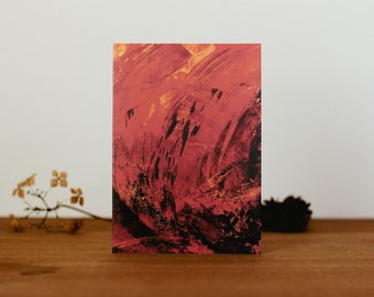 Abstract painting greetings cards, A6 with envelope, blank inside for note card, birthday, thank you, wedding