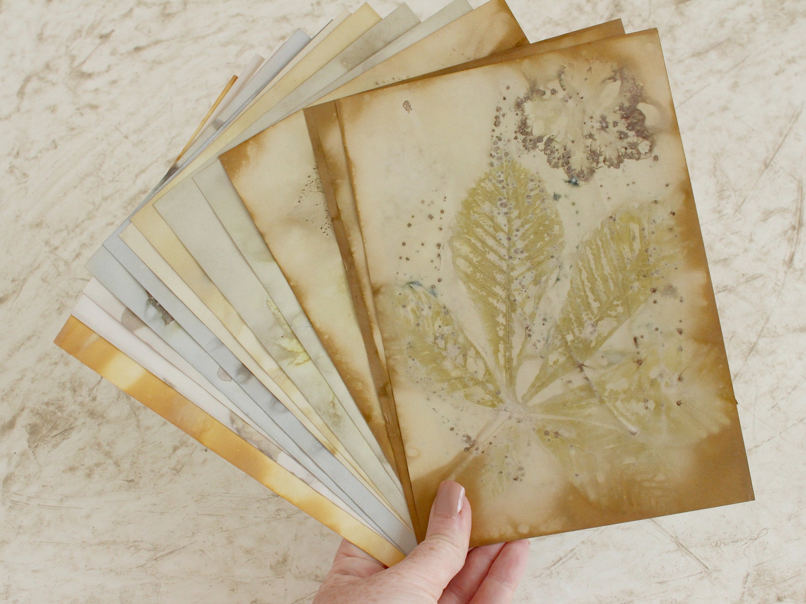 Eco print paper Eco dyed paper junk journal paper ephemera Etsy