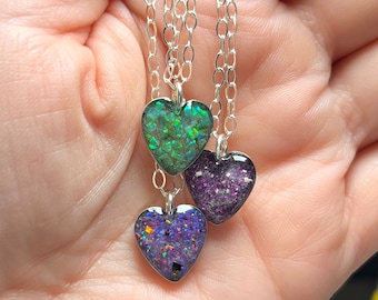 Large Heart Cremation Necklace