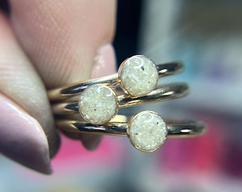 Tiny Gold Circle Cremation Ring