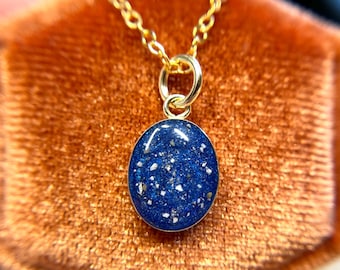 Gold Oval Cremation Necklace