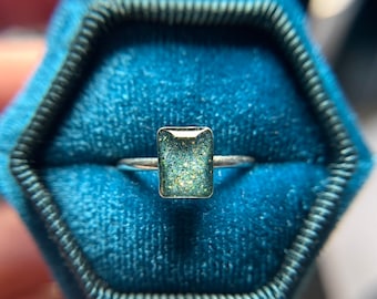 Silver Rectangle Cremation Ring