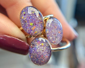 Large Gold Oval Cremation Ring