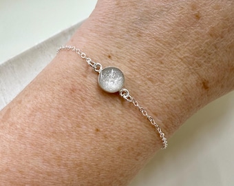 Silver Circle Cremation Bracelet
