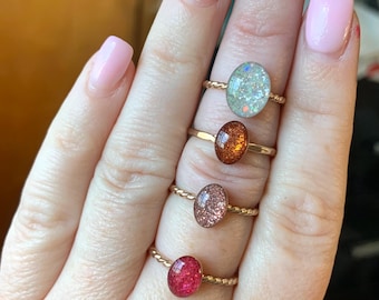 Medium Gold Oval Cremation Ring